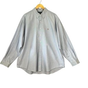 Ralph Lauren Blake Long Sleeve Button Down Men’s Shirt Blue Size XXL
